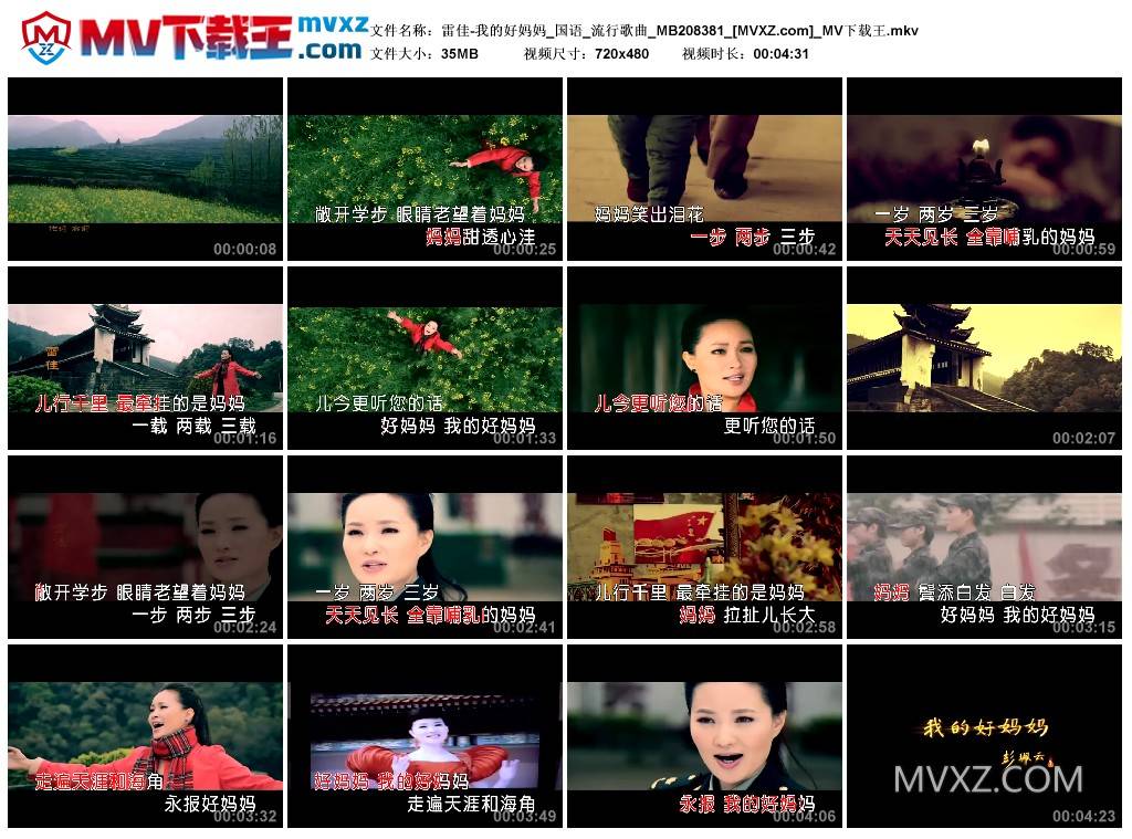 雷佳-我的好妈妈_国语_流行歌曲_MB208381